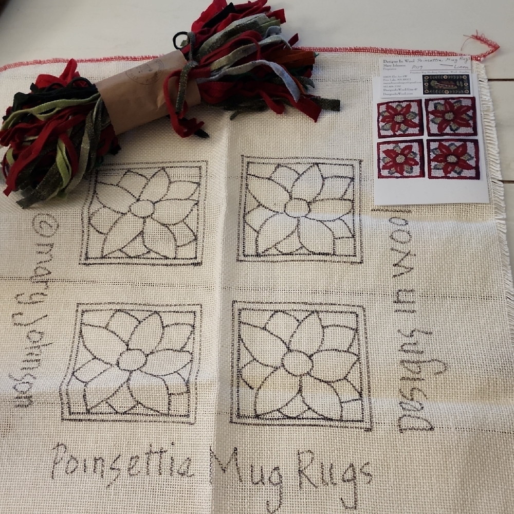 Poinsettia Mug Rugs Kit